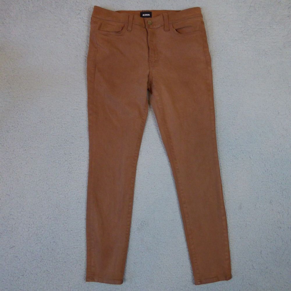 Hudson Natalie Jeans Women's 30 Sand Super Skinny Ankle Desert Storm Wax Coated